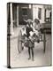 Horned Rickshaw Man in Bulawayo Southern Rhodesia-null-Stretched Canvas