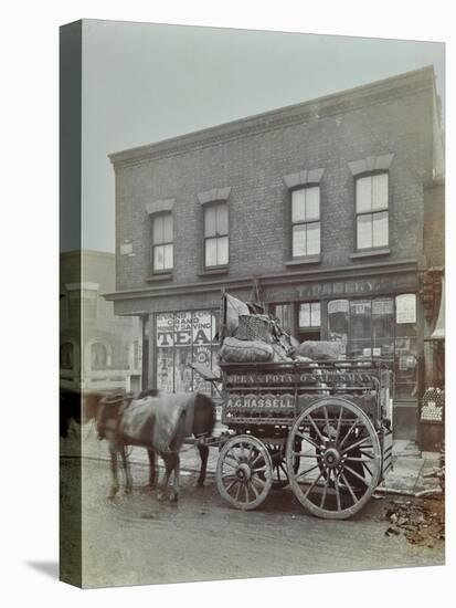 Horse and Cart with Sacks of Vegetables, Bow, London, 1900-null-Premier Image Canvas