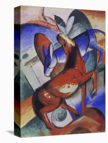 Horse and Donkey, 1912-Franz Marc-Premier Image Canvas