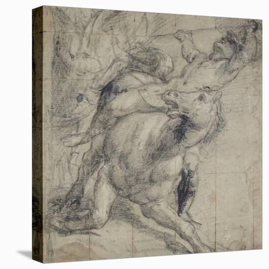 Horse and Rider Falling, C. 1537-Titian (Tiziano Vecelli)-Premier Image Canvas
