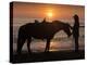 Horse and rider, sunrise, Vilano Beach, Florida-Maresa Pryor-Premier Image Canvas