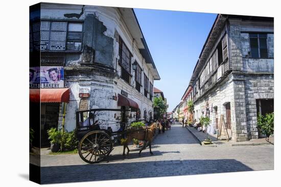 Horse Cart Riding Through the Spanish Colonial Architecture in Vigan, Northern Luzon, Philippines-Michael Runkel-Premier Image Canvas