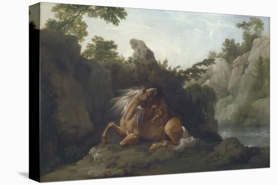 Horse Devoured by a Lion-George Stubbs-Premier Image Canvas