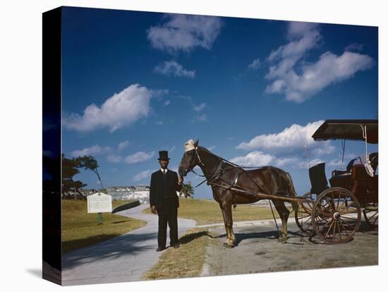 Horse-Drawn Carriage at Castillo De San Marcos National Monument, St Augustine, Florida, 1946-Eliot Elisofon-Premier Image Canvas