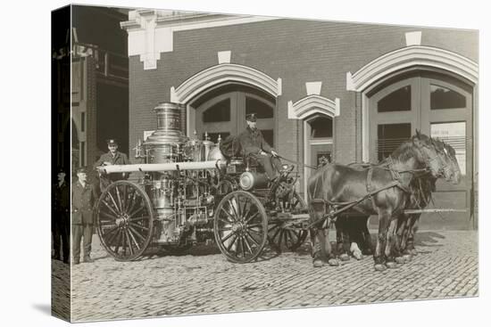 Horse-Drawn Fire Engine-null-Stretched Canvas