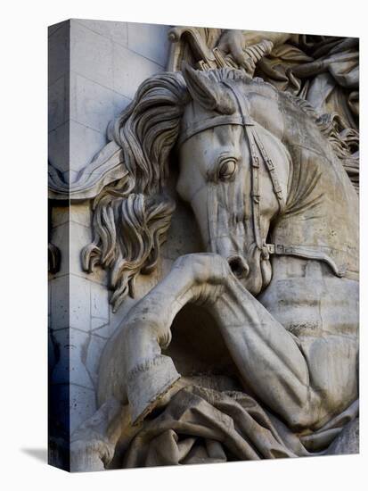 Horse Head Detail on the Arc de Triomphe, Paris, France-Jim Zuckerman-Premier Image Canvas