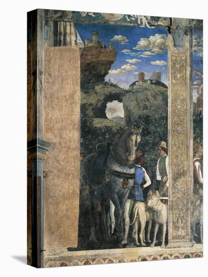 Horse, Mastiffs and Grooms of Count Ludovico Gonzaga, Detail from Meeting Wall-Andrea Mantegna-Premier Image Canvas