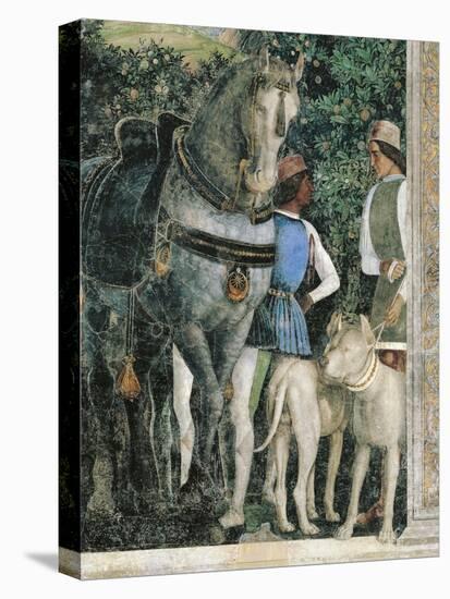 Horse, Mastiffs and Grooms of Count Ludovico Gonzaga, Detail from Wall of Meeting, 1465-1474-Andrea Mantegna-Premier Image Canvas