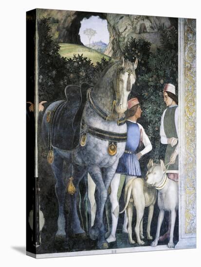 Horse, Mastiffs and Grooms of Count Ludovico Gonzaga, Detail from Wall of Meeting, 1465-1474-Andrea Mantegna-Premier Image Canvas