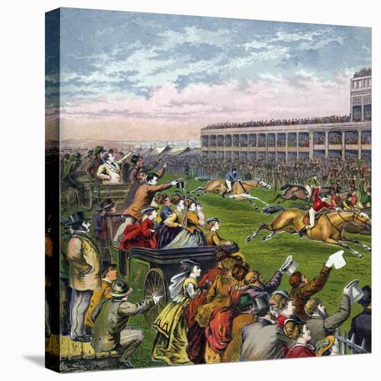 Horse Race, 19th Century-null-Premier Image Canvas