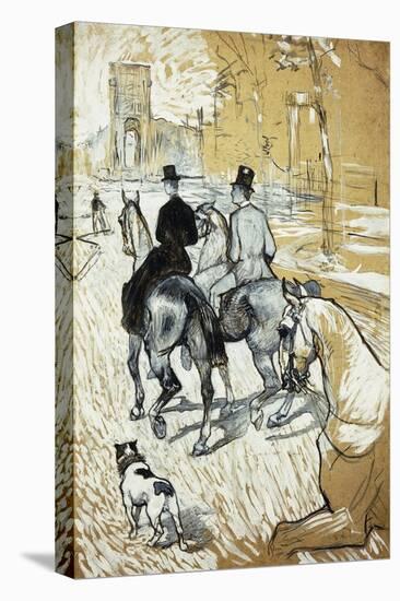 Horse-Riders Going Toward the Bois De Boulogne; Cavaliers Se Rendant Au Bois De Bologne, 1888-Henri de Toulouse-Lautrec-Premier Image Canvas