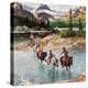 "Horseback Riding in Glacier Park," July 30, 1960-John Clymer-Premier Image Canvas