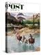 "Horseback Riding in Glacier Park," Saturday Evening Post Cover, July 30, 1960-John Clymer-Premier Image Canvas
