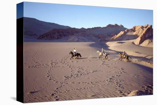 Horsemen in the Valle de la Muerte, Atacama Desert, Chile-null-Stretched Canvas