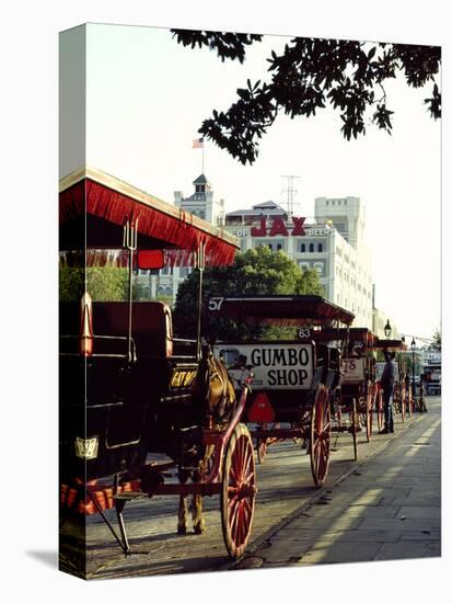 Horses and Buggies Waiting for Fares-Carol Highsmith-Stretched Canvas