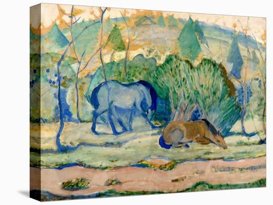 Horses at Pasture (Horses in a Landscap)-Franz Marc-Premier Image Canvas