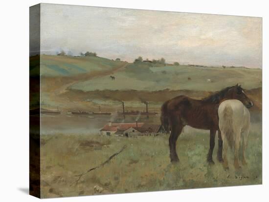 Horses in a Meadow, 1871-Edgar Degas-Premier Image Canvas