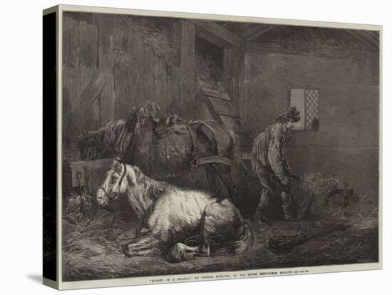 Horses in a Stable-George Morland-Premier Image Canvas