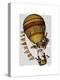 Hot Air Balloon Gold with Flags-Fab Funky-Stretched Canvas