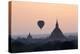 Hot Air Balloon over Temples on a Misty Morning at Dawn, Bagan (Pagan), Myanmar (Burma)-Stephen Studd-Premier Image Canvas