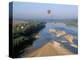 Hot Air Ballooning Above the Loire River, Blois Region, Pays De Loire, France-Bruno Barbier-Premier Image Canvas