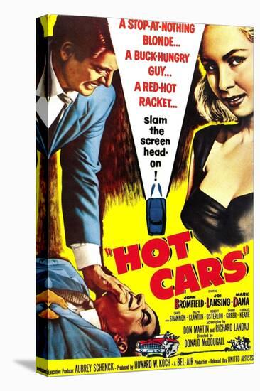 HOT CARS, poster, 1956-null-Stretched Canvas