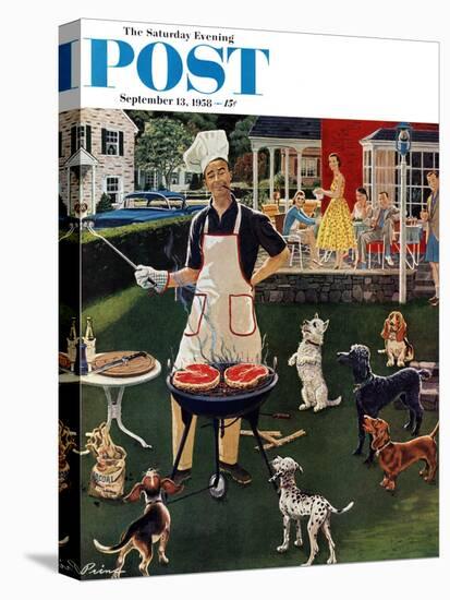 "Hot Dogs" Saturday Evening Post Cover, September 13, 1958-Ben Kimberly Prins-Premier Image Canvas