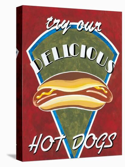 Hot Dogs-Catherine Jones-Stretched Canvas