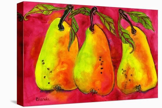 Hot Pink Pear Art-Blenda Tyvoll-Stretched Canvas