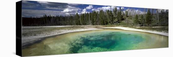 Hot Spring Pool in the Landscape, Beauty Pool, Yellowstone National Park, Wyoming, USA-null-Premier Image Canvas