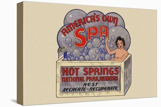 Hot Springs National Park, Arkansas - Americas Own Spa - Vintage Advertisement-Lantern Press-Stretched Canvas