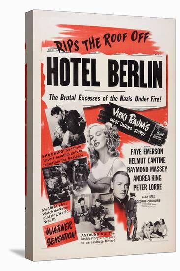 Hotel Berlin, Center: Faye Emerson; Below: Peter Lorre, 1945-null-Stretched Canvas