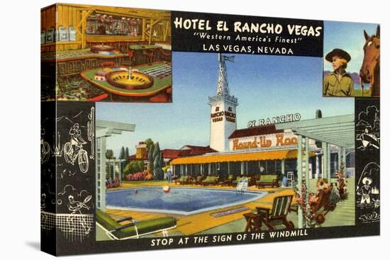 Hotel El Rancho Vegas, Las Vegas, Nevada-null-Stretched Canvas
