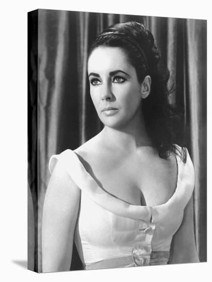 Hotel International THE V.I.P.S d'Anthony Asquith with Elizabeth Taylor, 1963 (b/w photo)-null-Stretched Canvas