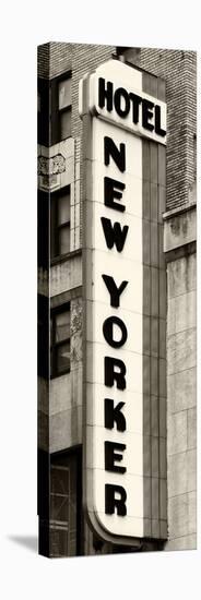 Hotel New Yorker, Signboard, Manhattan, New York, US, Vertical Panoramic View, Sepia Photography-Philippe Hugonnard-Premier Image Canvas