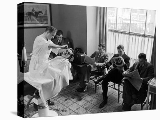 Hotel Northampton Barber Doing Business as Guests for Smith College Supper Dance Wait Their Turn-Alfred Eisenstaedt-Premier Image Canvas