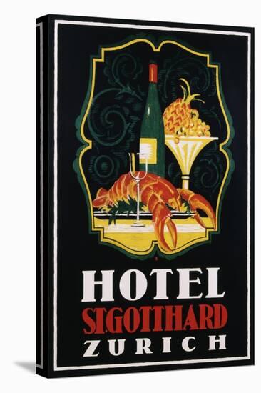 Hotel St. Gotthard Zurich Poster-Otto Baumberger-Premier Image Canvas
