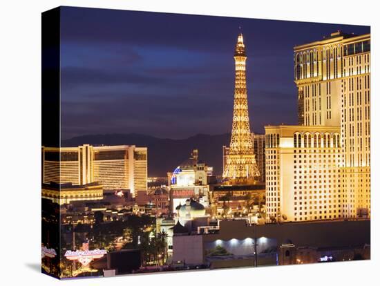 Hotels and Casinos At Night, Las Vegas, Nevada-Dennis Flaherty-Premier Image Canvas