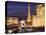 Hotels and Casinos At Night, Las Vegas, Nevada-Dennis Flaherty-Premier Image Canvas