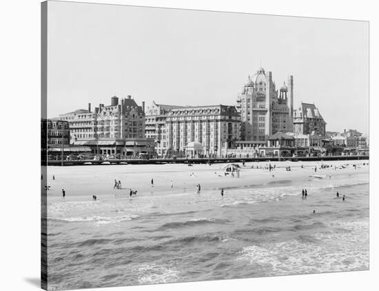 Hotels, Atlantic City, NJ-Vintage Photography-Stretched Canvas