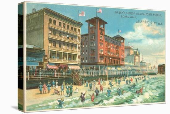 Hotels on Boardwalk, Atlantic City, New Jersey-null-Stretched Canvas