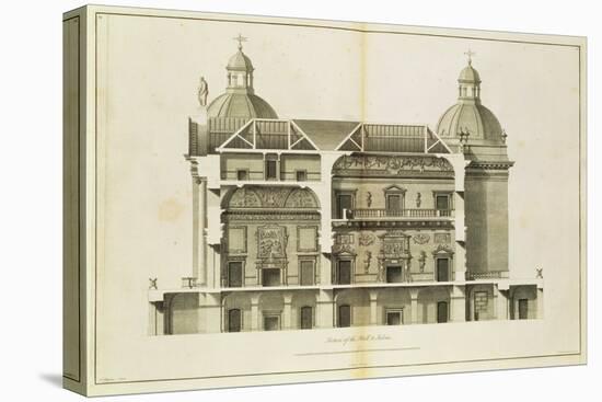 Houghton Hall: Cross-Section of the Hall and Salon, Engraved by Pierre Fourdrinier, 1735-Isaac Ware-Premier Image Canvas