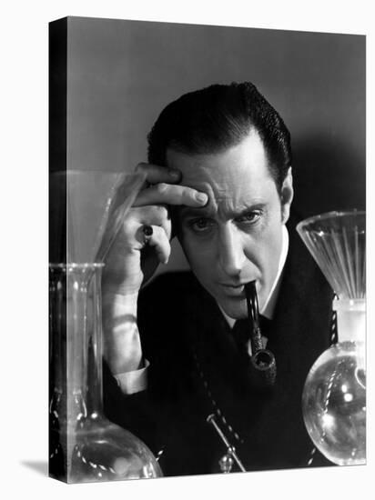 Hound of the Baskervilles, Basil Rathbone as Sherlock Holmes, 1939-null-Stretched Canvas