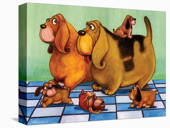 Hounddog Family Picnic-Kourosh-Premier Image Canvas
