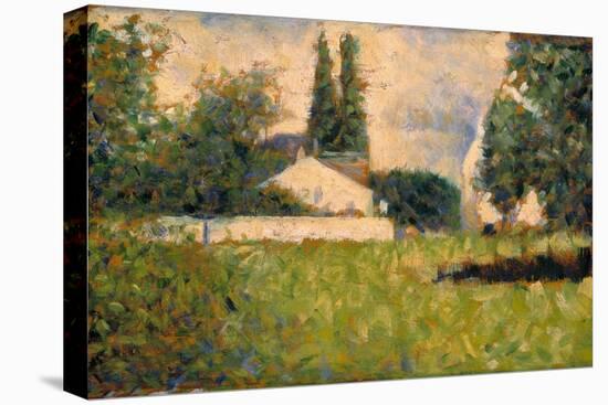 House among Trees / Maison Dans Les Arbres, C.1883 (Oil on Panel)-Georges Pierre Seurat-Premier Image Canvas