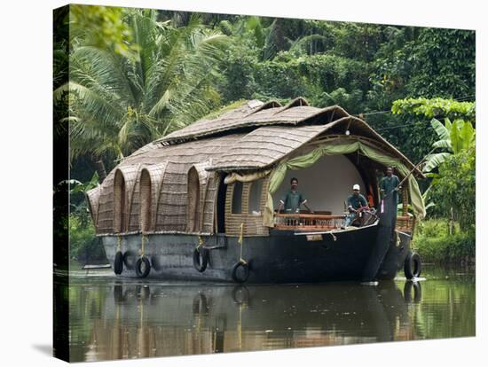 House Boat on the Backwaters, Near Alappuzha (Alleppey), Kerala, India, Asia-Stuart Black-Premier Image Canvas