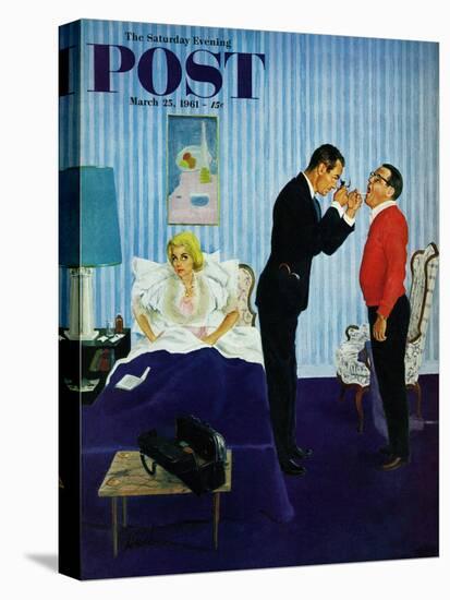 "House Call," Saturday Evening Post Cover, March 25, 1961-George Hughes-Premier Image Canvas