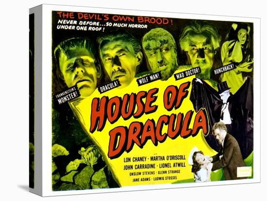 House of Dracula, 1945-null-Stretched Canvas