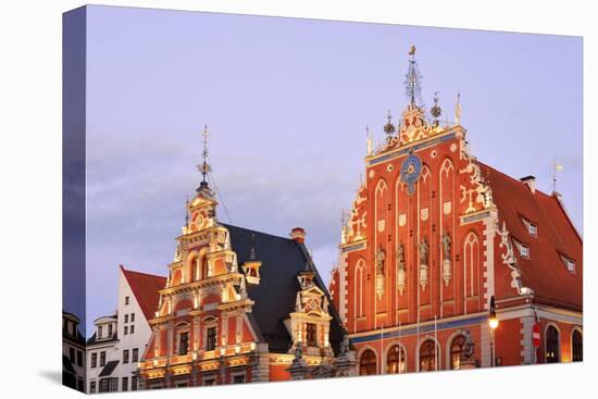 House of the Brotherhood of the Blackheads dating back to 1334, a Unesco World Heritage Site. Riga,-Mauricio Abreu-Premier Image Canvas