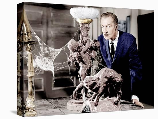 House on Haunted Hill, Vincent Price, 1959-null-Stretched Canvas